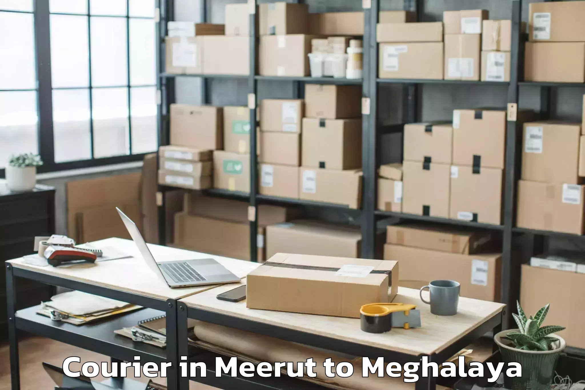 Easy Meerut to Jowai Courier Booking